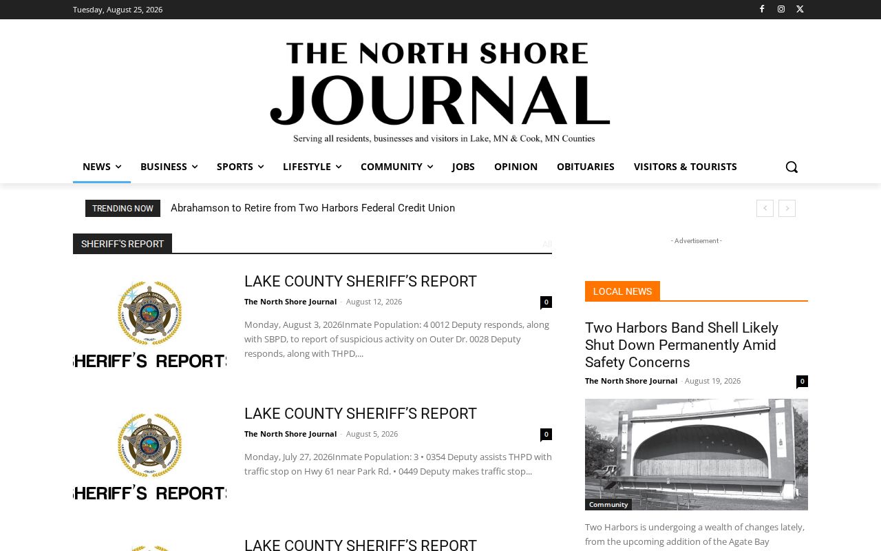 Lake County booking activity and sheriff report source